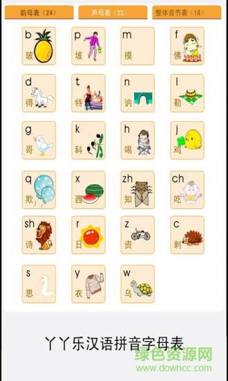 拼音字母表官方正版