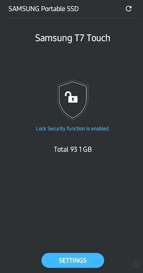 Samsung Portable SSD Software 1.0