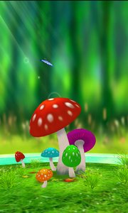超清3D蘑菇动态壁纸 超清3D蘑菇动态壁纸