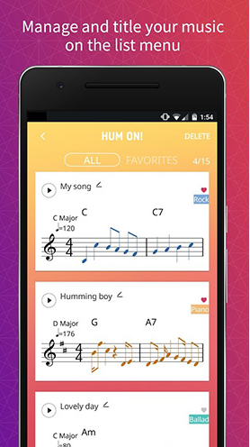 HumOn(HumOn哼歌谱曲)V1.1.56 安卓最新版 HumOn(HumOn哼歌谱曲)V1.1.56 安卓最新版