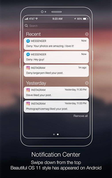 iNoty11高仿狀態欄 中文安卓版v1.3.0.1 iNoty11高仿狀態欄 中文安卓版v1.3.0.1