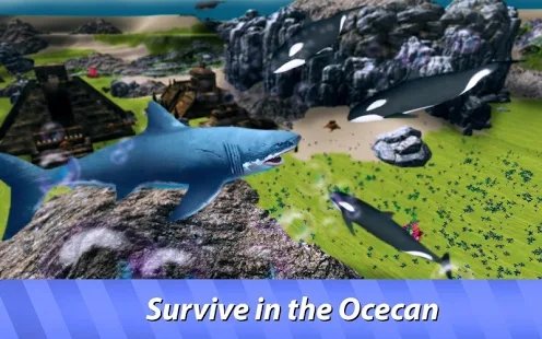 Megalodon Survival Simulator - be a monster shark!