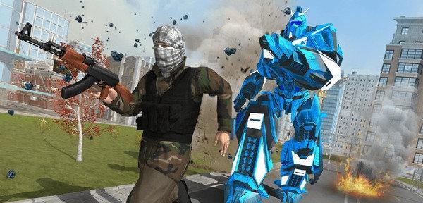 警察机器人汽车游戏