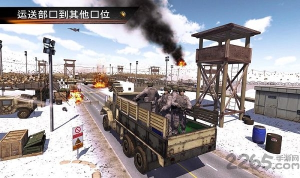 陸軍貨運卡車駕駛游戲(army cargo transport truck simulator)